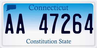 CT license plate AA47264