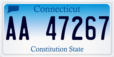 CT license plate AA47267