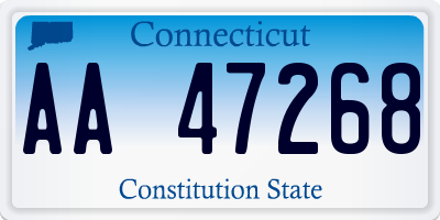 CT license plate AA47268