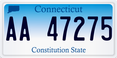 CT license plate AA47275