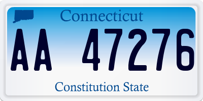 CT license plate AA47276