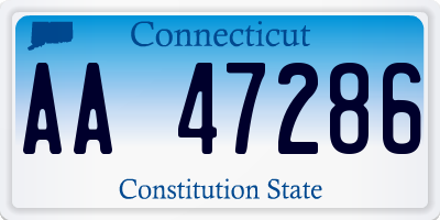 CT license plate AA47286