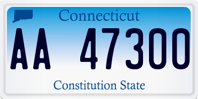 CT license plate AA47300