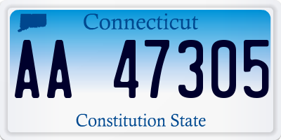 CT license plate AA47305