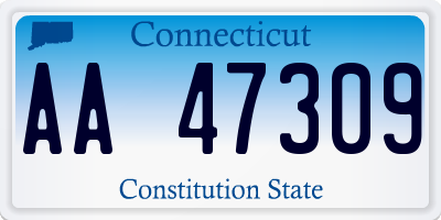 CT license plate AA47309