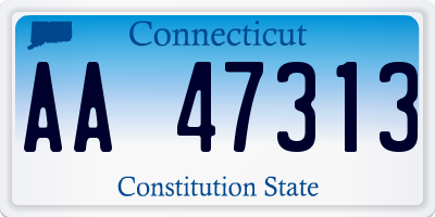 CT license plate AA47313