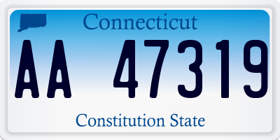 CT license plate AA47319