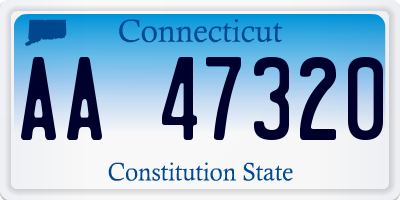 CT license plate AA47320