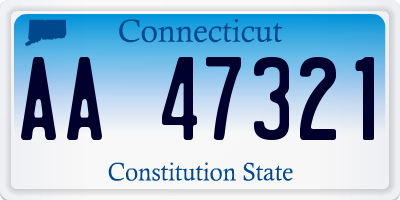 CT license plate AA47321