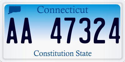 CT license plate AA47324