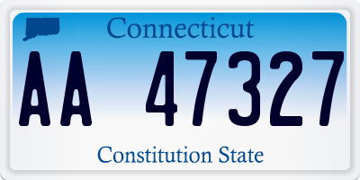 CT license plate AA47327