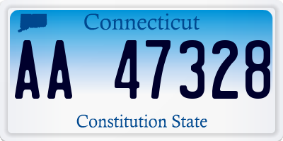 CT license plate AA47328