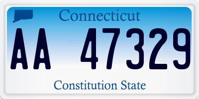 CT license plate AA47329