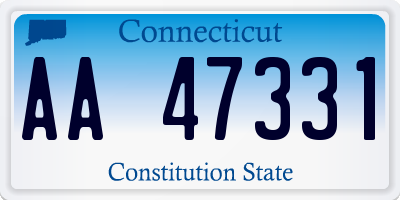 CT license plate AA47331