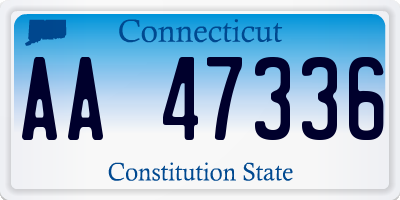 CT license plate AA47336