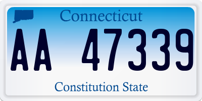 CT license plate AA47339