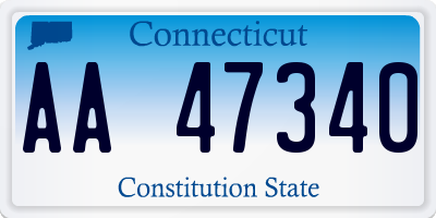 CT license plate AA47340