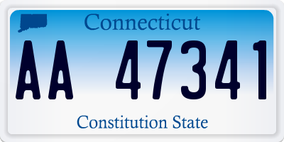 CT license plate AA47341