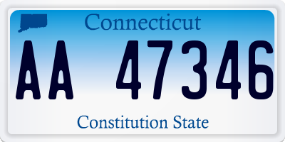 CT license plate AA47346