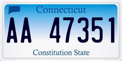 CT license plate AA47351