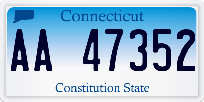 CT license plate AA47352