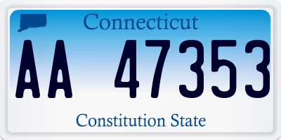 CT license plate AA47353