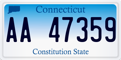 CT license plate AA47359