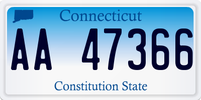 CT license plate AA47366