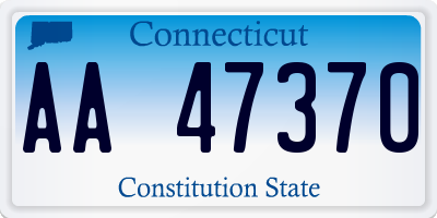 CT license plate AA47370