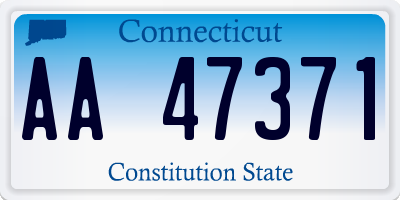 CT license plate AA47371