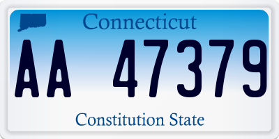 CT license plate AA47379