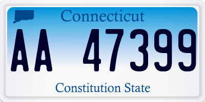 CT license plate AA47399