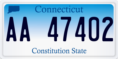 CT license plate AA47402