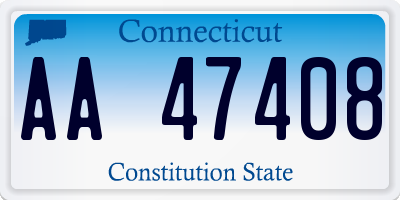 CT license plate AA47408