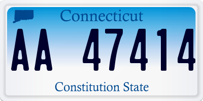 CT license plate AA47414