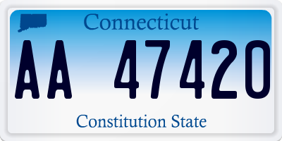 CT license plate AA47420