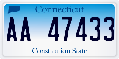 CT license plate AA47433