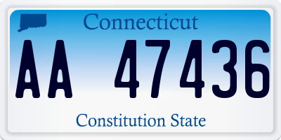 CT license plate AA47436