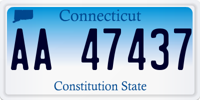 CT license plate AA47437