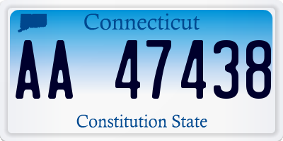 CT license plate AA47438