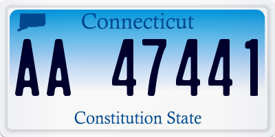 CT license plate AA47441