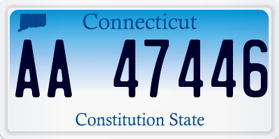 CT license plate AA47446