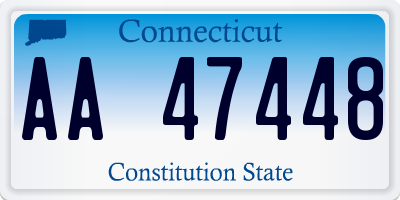 CT license plate AA47448