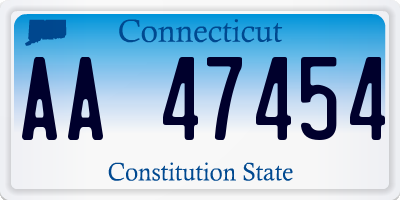 CT license plate AA47454