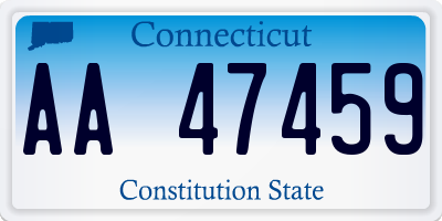 CT license plate AA47459