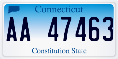 CT license plate AA47463