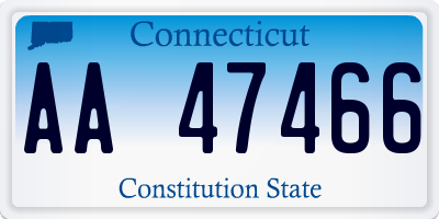 CT license plate AA47466