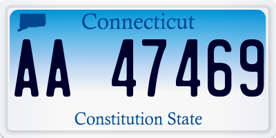 CT license plate AA47469