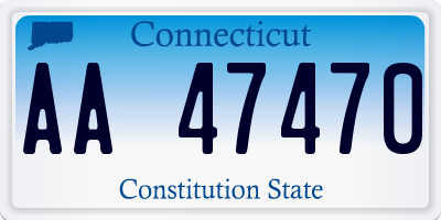 CT license plate AA47470