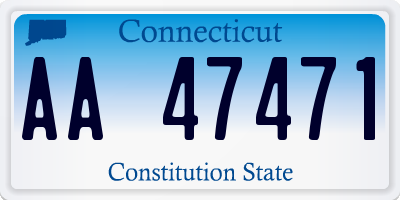 CT license plate AA47471